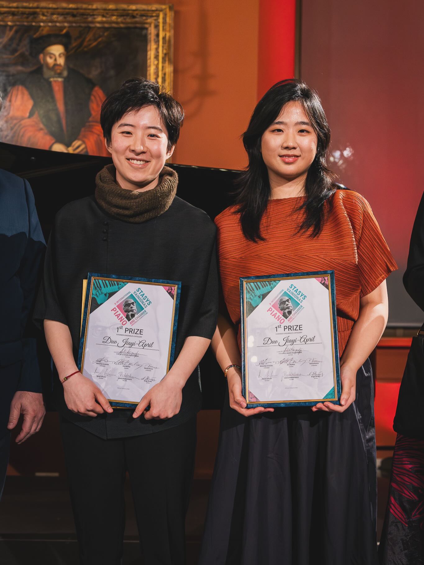 Duo Jiayi–April after receiving prizes in Vilnius